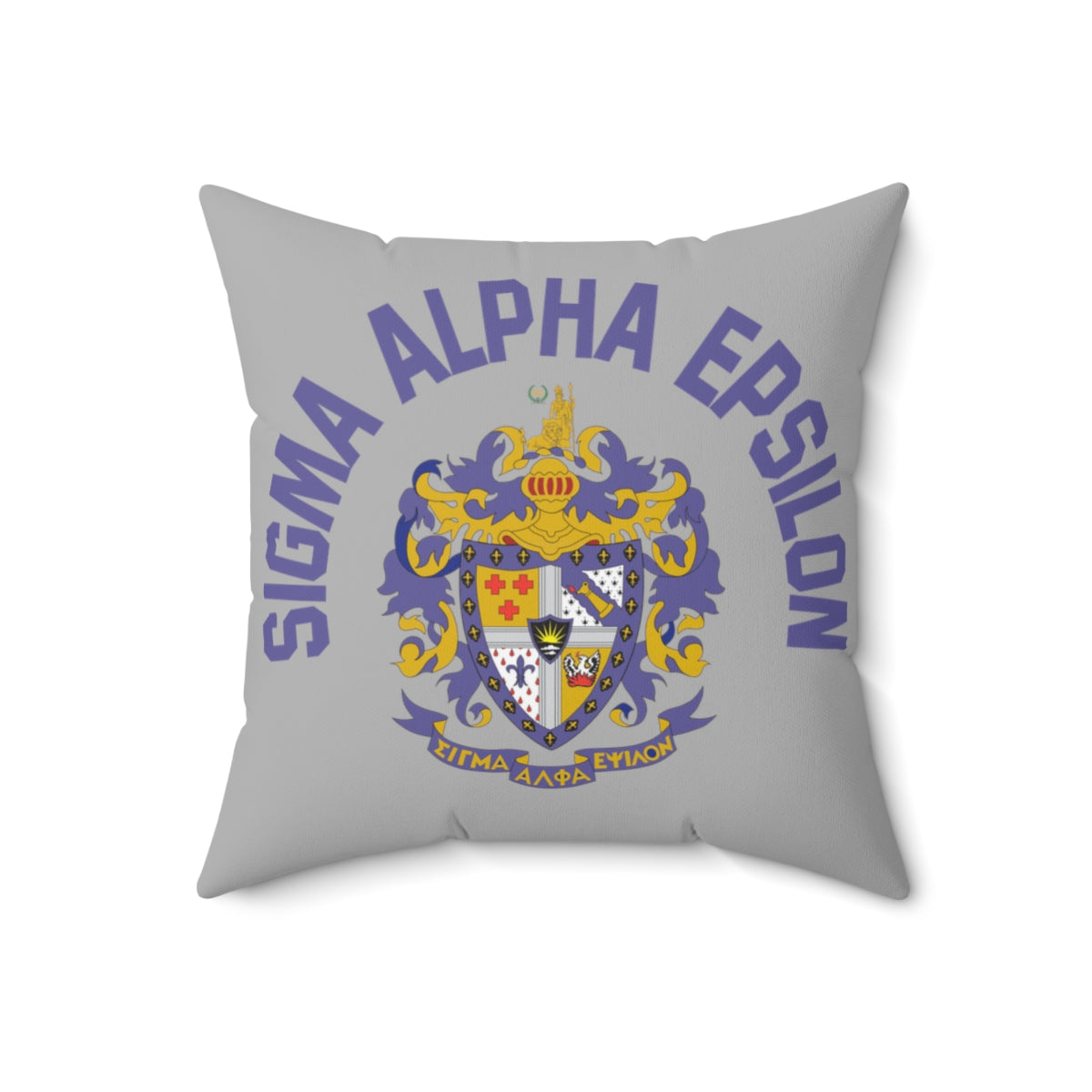 SAE Crest Faux Suede Pillow