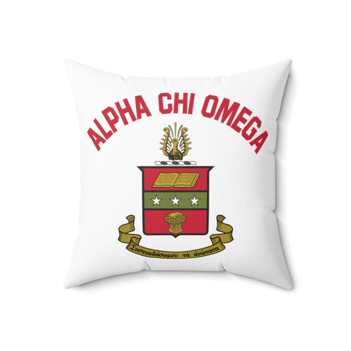 Alpha Chi Crest Faux Suede Pillow