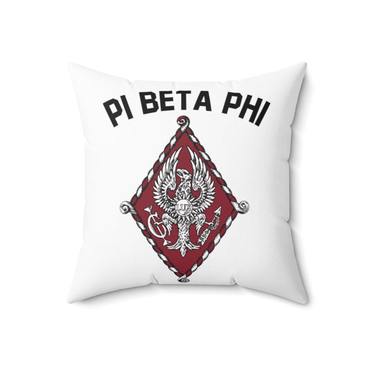 Pi Phi Crest Faux Suede Pillow