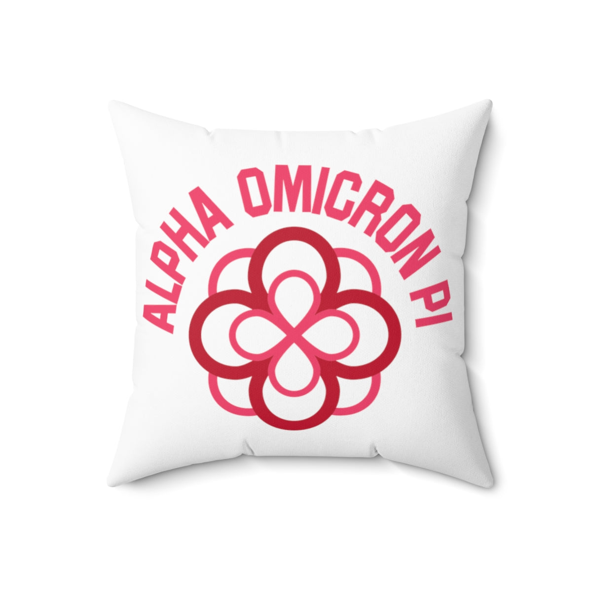 Alpha Omicron Pi Crest Faux Suede Pillow